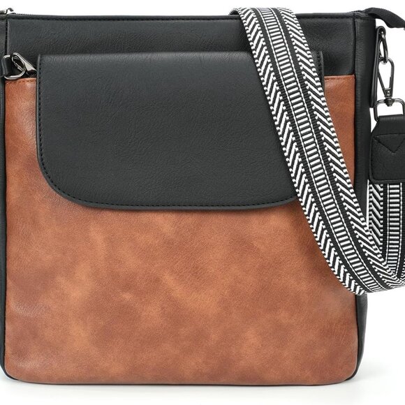 Anti Theft Crossbody Bag Vegan Leather RFID Block Travel Purse Woman - Picture 1 of 6